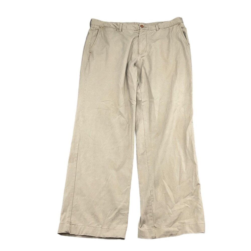 Tommy Bahama Pants‎ Men 38W x 34L Tan Cotton Tencel Straight Leg Work Chore Flaw